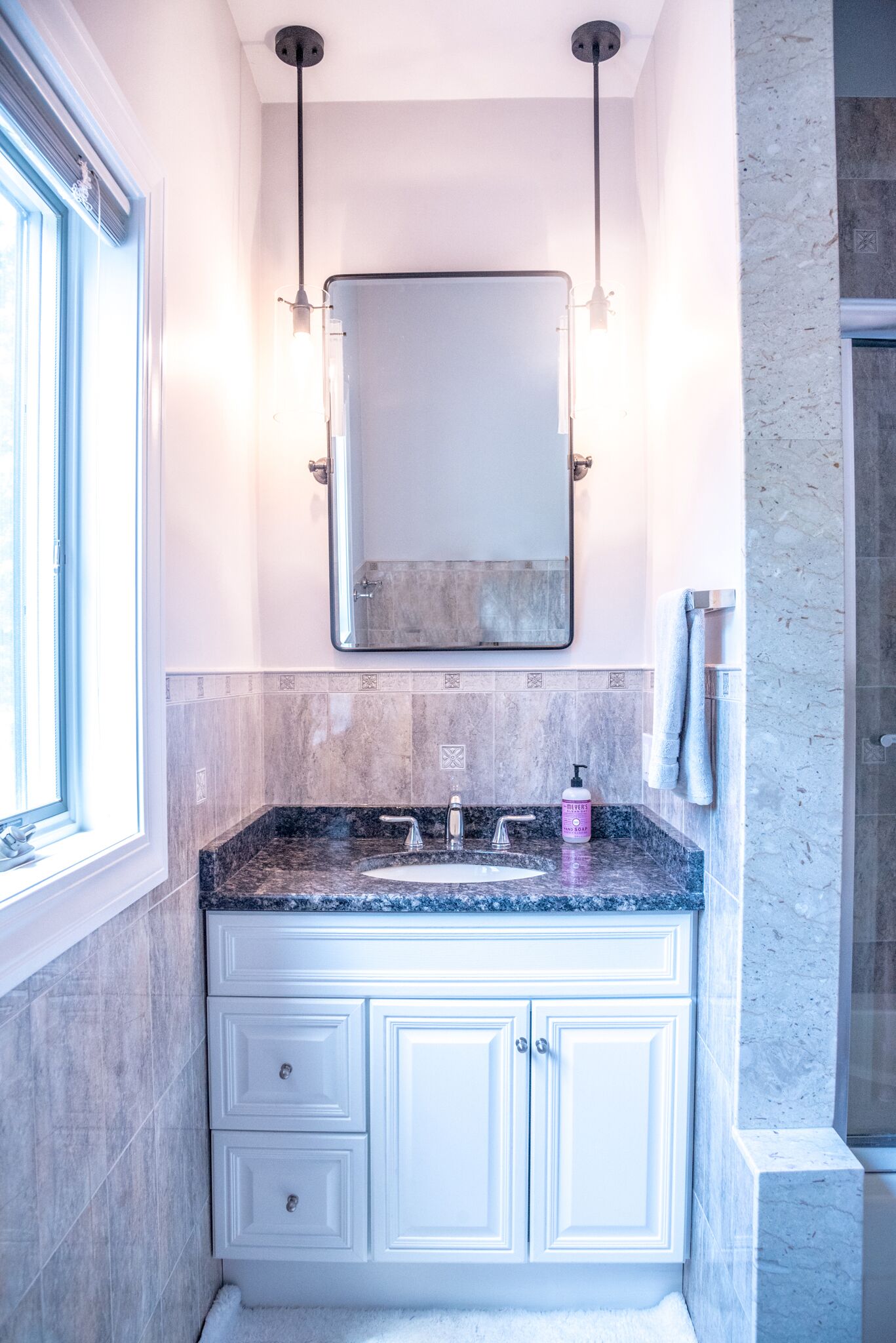 Upstairs Bathroom Vanity. All Natural/Organic Cleaning products